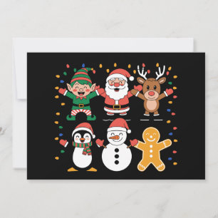 Christmas Santa Friends Xmas Family Holiday Card