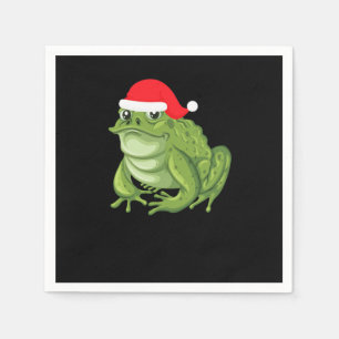 Christmas Santa Frog Napkin