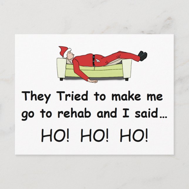 Christmas Santa Funny Holiday Postcard (Front)