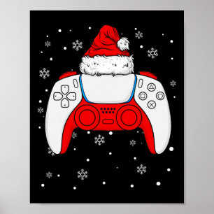 Christmas Santa Gamer Controller Boys Kids Teens G Poster