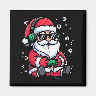 Christmas Santa Gamer Funny Xmas Video Gaming Men  Magnet