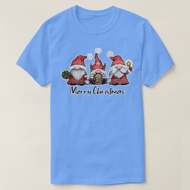 Christmas Santa Gnomes Png Merry  T-Shirt (Design Front)