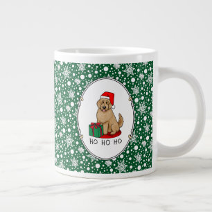 Christmas Santa Goldendoodle (golden red) Dog Cute Large Coffee Mug