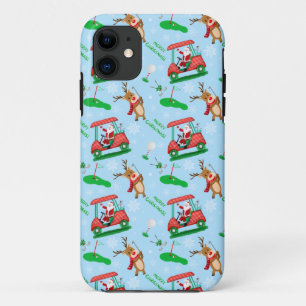 Christmas Santa Golfing With Reindeer Pattern   Case-Mate iPhone Case