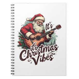 Christmas Santa Guitar Player - Rockin Around the  Notebook