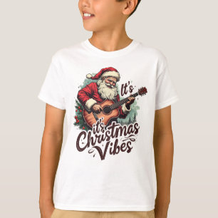 Christmas Santa Guitar Player - Rockin Around the  T-Shirt