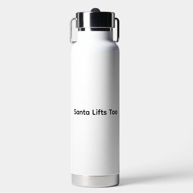 Christmas Santa Gym  Water Bottle (Front)