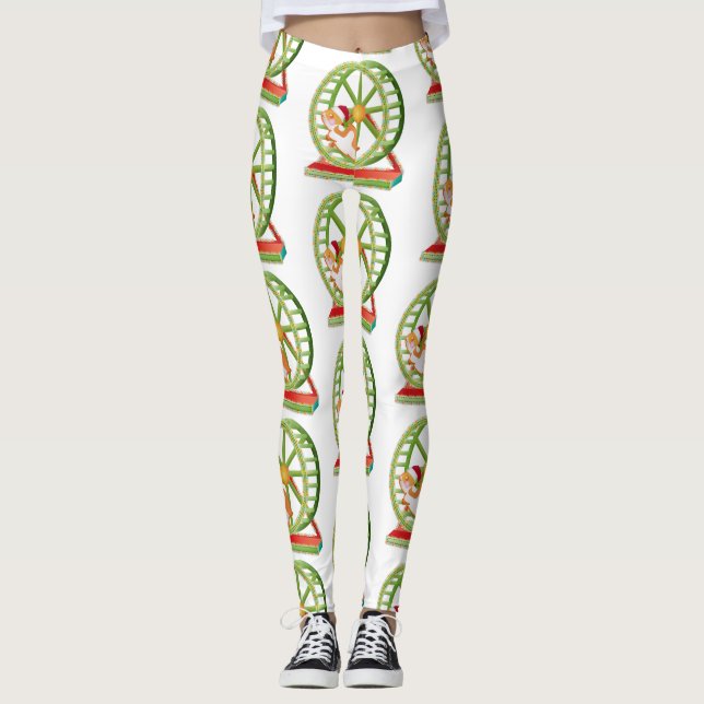 christmas santa hamster leggings (Front)