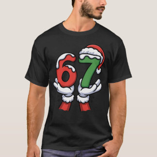 Christmas Santa Hand 67 6 7  T-Shirt