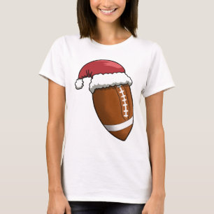 Christmas Santa Hat American Football T-Shirt