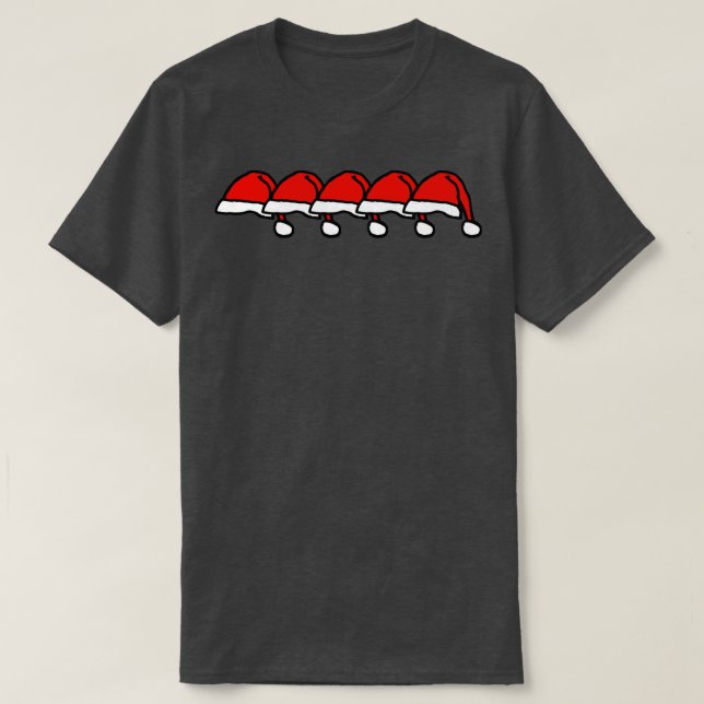 Christmas Santa Hat Five T-Shirt (Design Front)