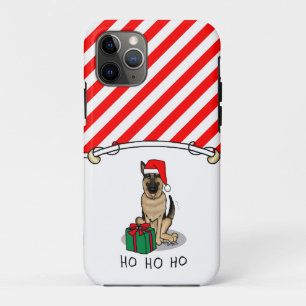 Christmas Santa Hat German Shepherd Dog Cute Case-Mate iPhone Case