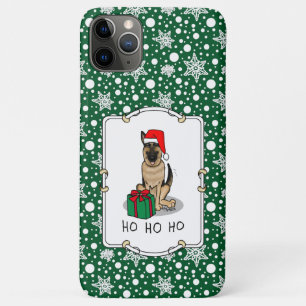 Christmas Santa Hat German Shepherd Dog Cute Case-Mate iPhone Case