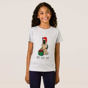Christmas Santa Hat German Shepherd Dog Cute T-Shirt