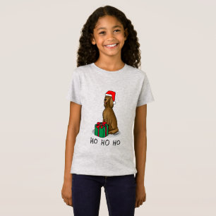 Christmas Santa Hat Irish Setter Dog (red 1) Cute T-Shirt