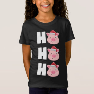 Christmas Santa Hat Pajama Top Funny Cute Gift Pig