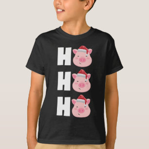 Christmas Santa Hat Pajama Top Funny Cute Gift Pig