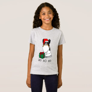 Christmas Santa Hat Papillon (tri-colour) Fun Cute T-Shirt