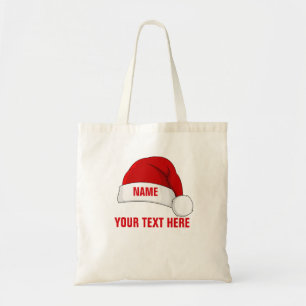 Christmas Santa Hat Personalised Tote Bag