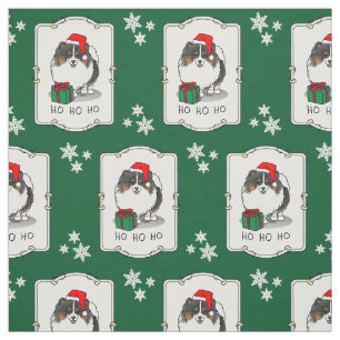 Christmas Santa Hat Pomeranian (tri-colour) Cute Fabric