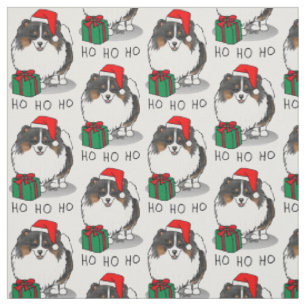 Christmas Santa Hat Pomeranian (tri-colour) Cute Fabric