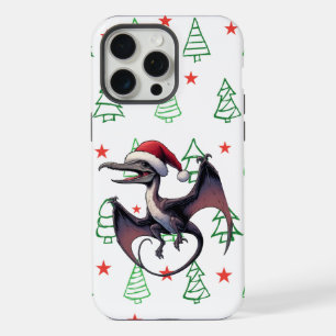 Christmas Santa hat pterodactyl iPhone 15 Pro Max Case