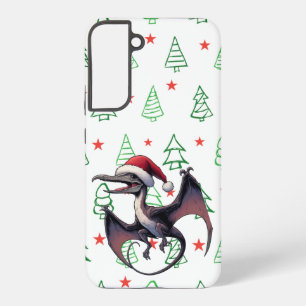 Christmas Santa hat pterodactyl Samsung Galaxy Case