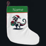 Christmas Santa hat pterodactyl  Small Christmas Stocking<br><div class="desc">historic</div>