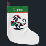 Christmas Santa hat pterodactyl  Small Christmas Stocking<br><div class="desc">historic</div>