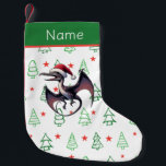 Christmas Santa hat pterodactyl  Small Christmas Stocking<br><div class="desc">historic</div>