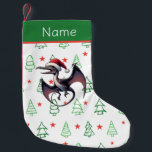 Christmas Santa hat pterodactyl  Small Christmas Stocking<br><div class="desc">historic</div>