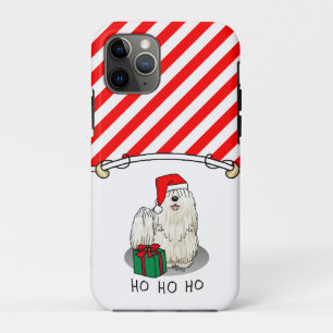 Christmas Santa Hat Puli Dog (white) Cute Funny Case-Mate iPhone Case