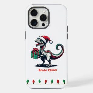 Christmas Santa hat raptor iPhone 15 Pro Max Case