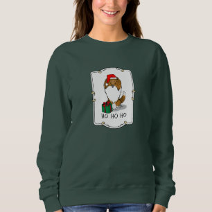 Christmas Santa Hat Shetland Sheepdog (sable) Cute Sweatshirt