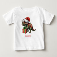 Christmas Santa hat triceratops