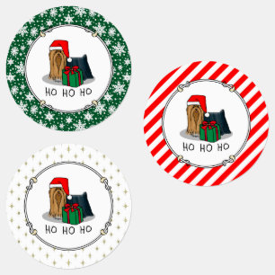 Christmas Santa Hat Yorkshire Terrier Yorkie Cute