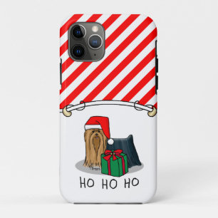 Christmas Santa Hat Yorkshire Terrier Yorkie Cute Case-Mate iPhone Case