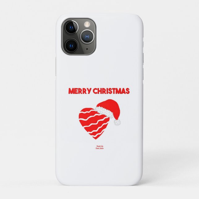 Christmas Santa Heart Apple iPhone 11 Pro Case (Back)