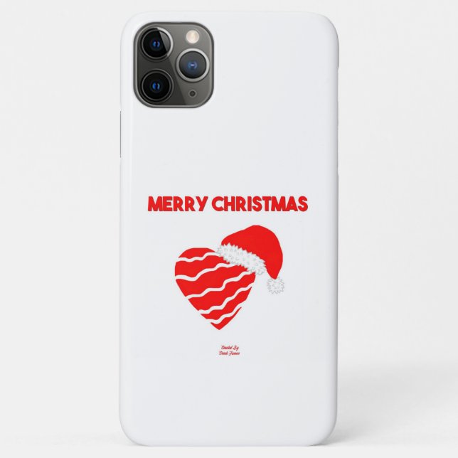 Christmas Santa Heart Apple iPhone 11 Pro Max Case (Back)