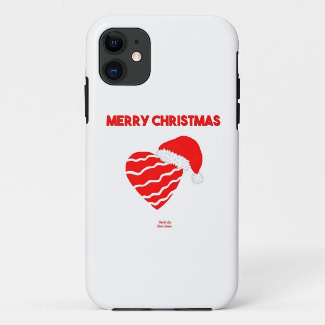 Christmas Santa Heart Apple iPhone SE/5/5S Case (Back)
