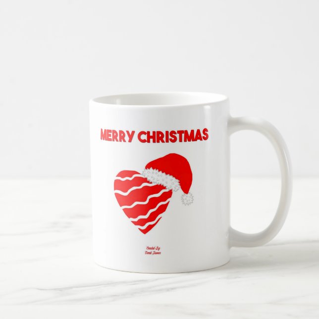 Christmas Santa Heart Coffee Mug (Right)