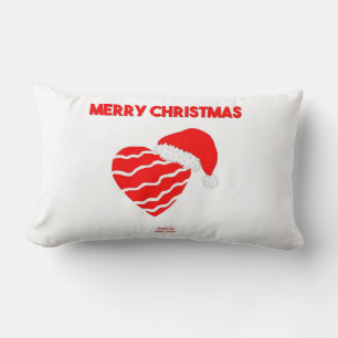 Christmas Santa Heart Lumbar Pillow