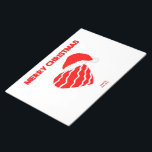 Christmas Santa Heart Notepad (27.9 cm x 21.6 cm)<br><div class="desc">You can admire my Christmas drawing that I call,  "Christmas Santa Heart, " of a beautiful red and white striped heart wearing a Santa hat.  You can now order,  "Christmas Santa Heart, " on this (27.9 cm x 21.6 cm - 40 pages),  this makes the perfect gift for Christmas.</div>