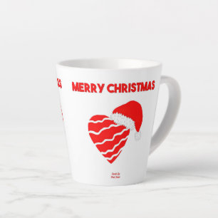 Christmas Santa Heart Small Latte Mug