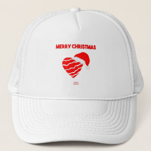 Christmas Santa Heart Trucker Hat