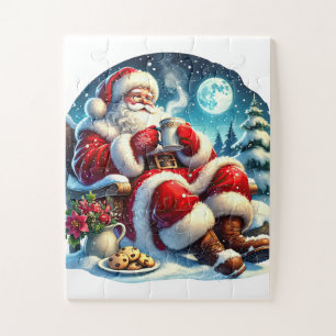Christmas Santa Holiday cocoa Jigsaw Puzzle