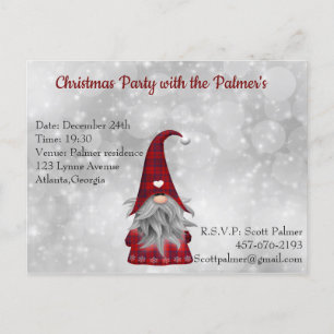 Christmas Santa Invitation Postcard