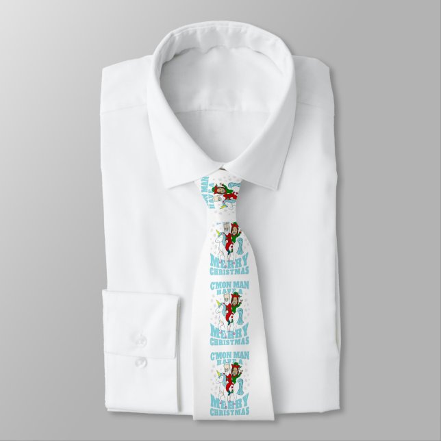 christmas santa joe biden kamala harris unicorn tie (Tied)