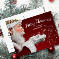 Christmas Santa Just Believe Custom Family Photo