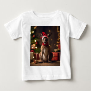 Christmas Santa Kangaroo,  Baby T-Shirt